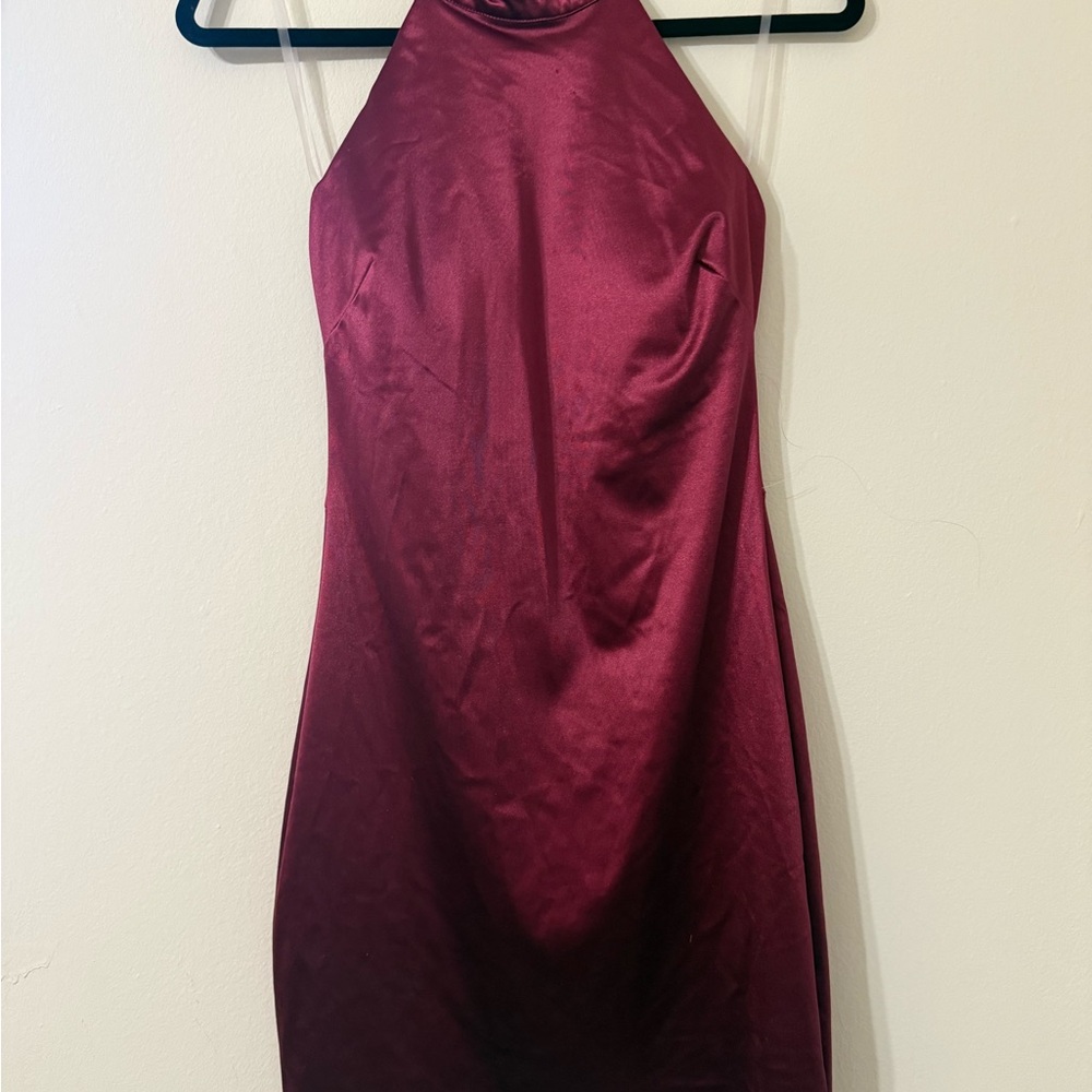 Crystal Doll Deep Red Backless Dress